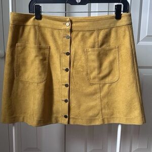 Chloe Skirt Yellow Mini Size L Mustard A-Line